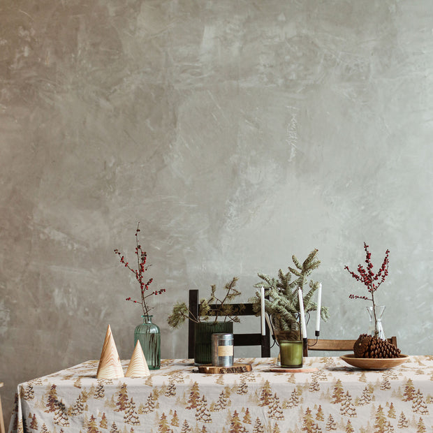 Cotton Poplin fabric Christmas White