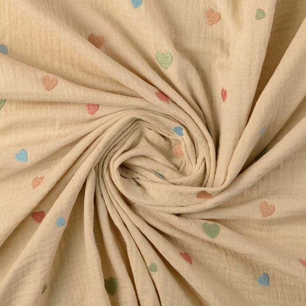 Mousseline stof Beige 