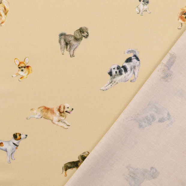 Cretonne fabric Beige 