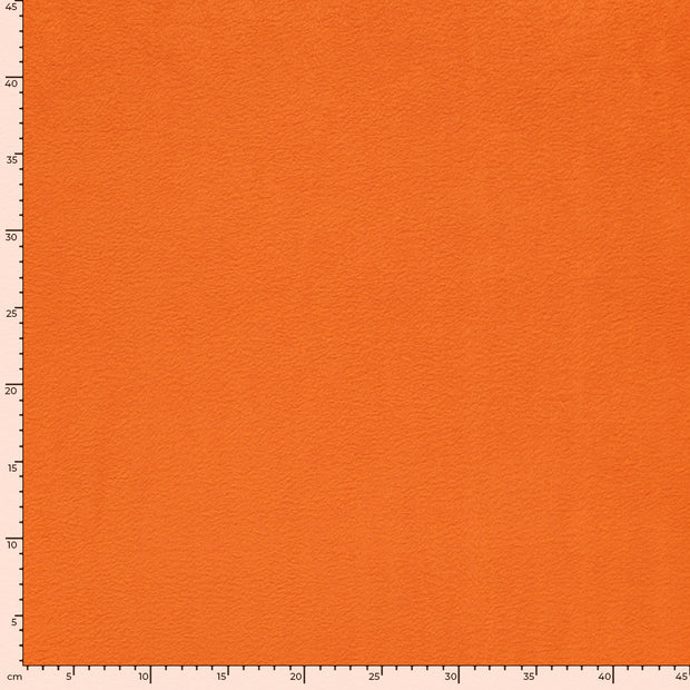 Polaire tissu Unicolore Orange