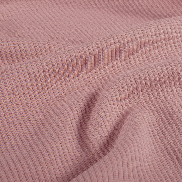 Rib Jersey stof Effen Licht Mauve