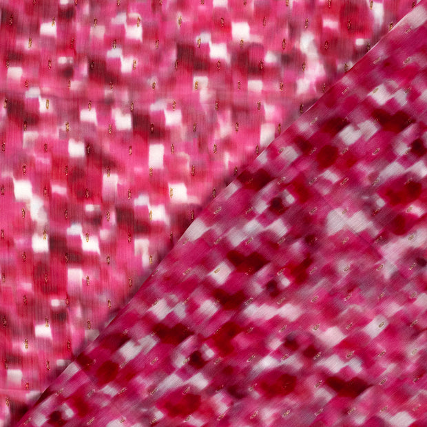 Chiffon fabric Glitter digital printed 