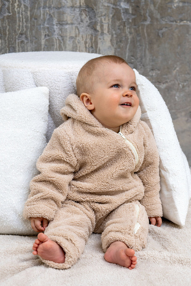 Sherpa Fleece fabrik Uni Beige