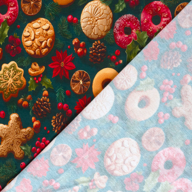 French Terry fabric Christmas printed 