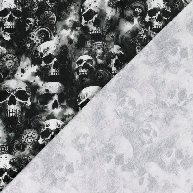 Panama tela Calaveras estampación digital 