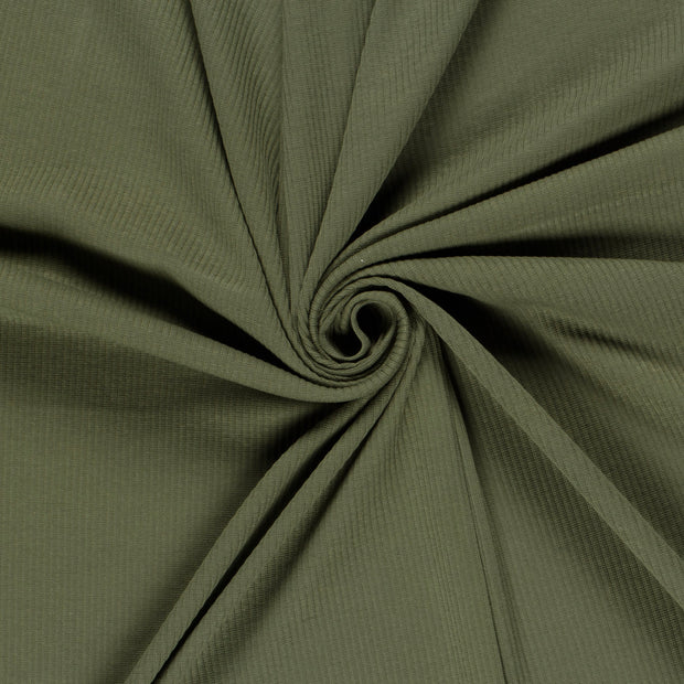 Rib Jersey fabric Forest Green 