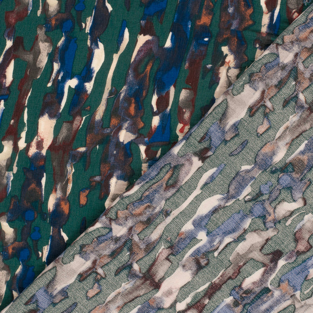 Viscose Nylon Ottoman fabric Flowers printed 