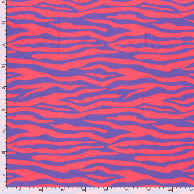 Swimwear Jersey UPF50 Recycled fabric Stripes Fuchsia