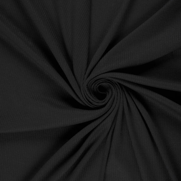 Rib Jersey fabric Black 