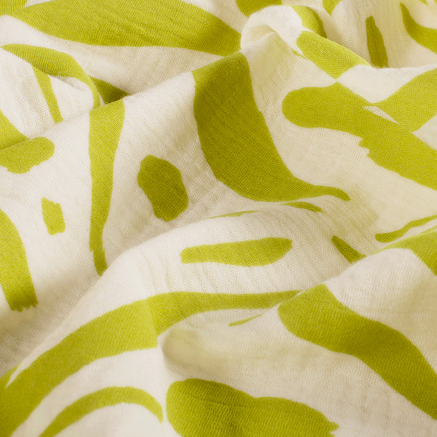 Double gaze tissu Abstrait Vert Citron