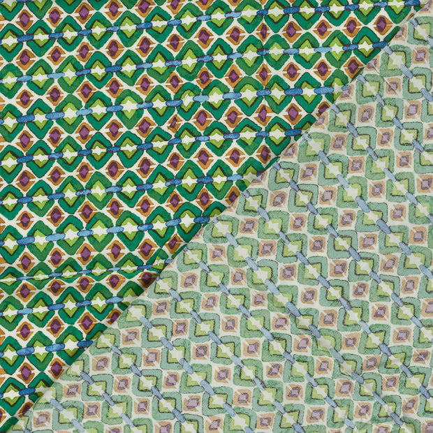 Viscose Poplin fabrik Abstrakt bedruckt 