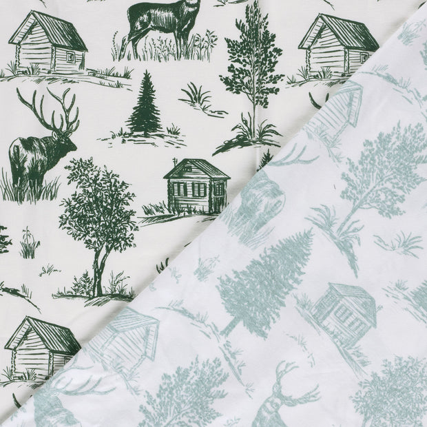 Jersey tissu cerfs imprimé numérique 