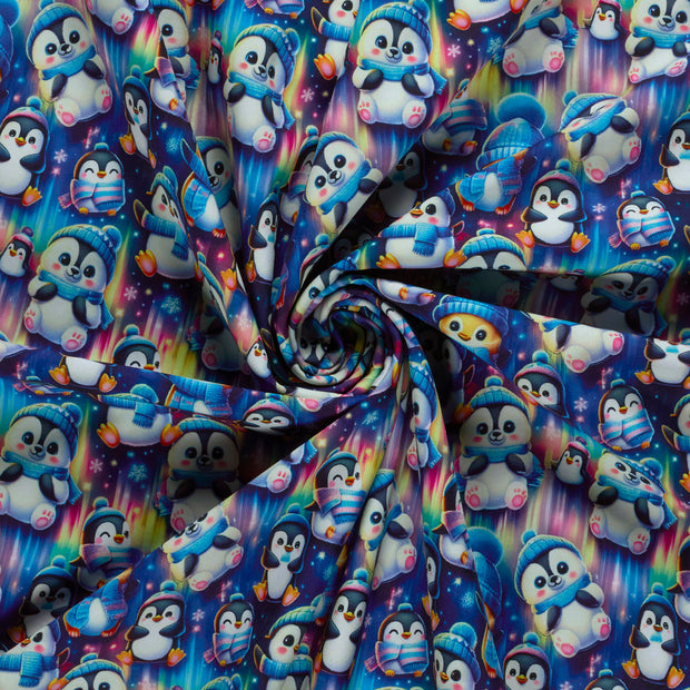 Softshell fabric Cobalt digital printed 