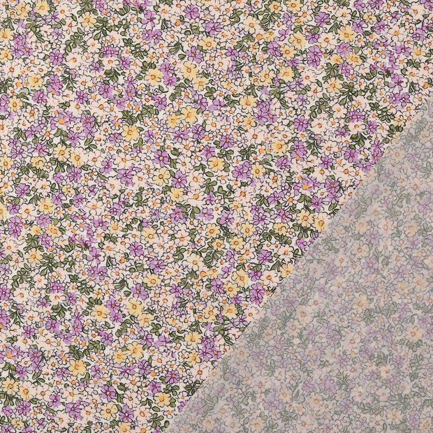 Voile fabric Lila digital printed 