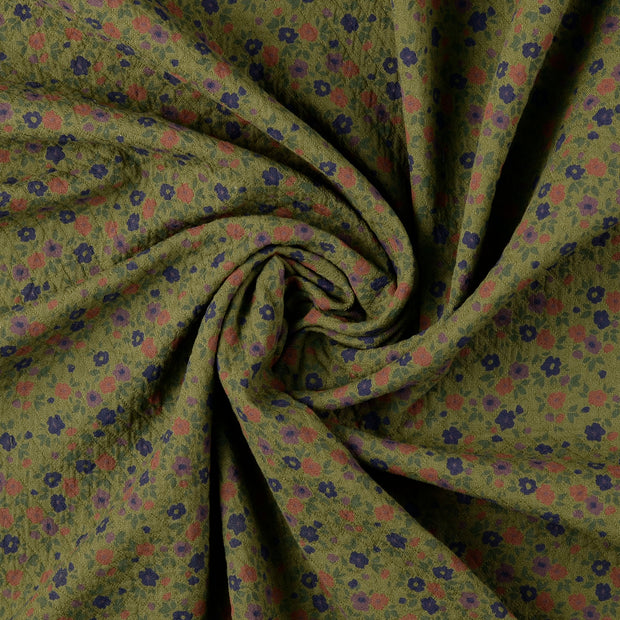 Cotton Poplin fabric Olive Green 