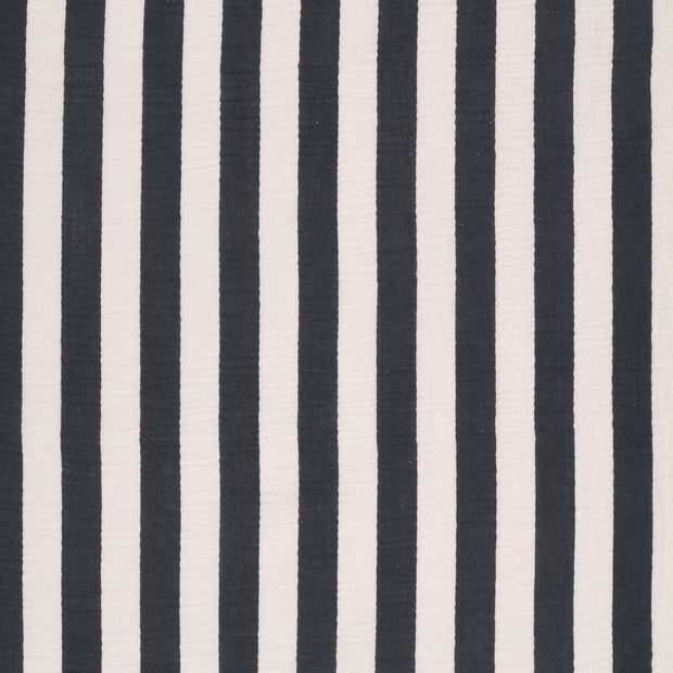 Muslin fabric Navy matte 