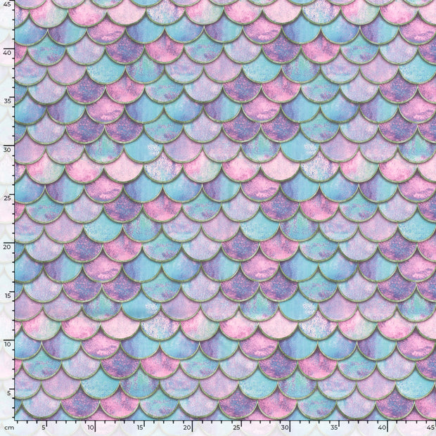 Softshell fabric Scales digital printed 