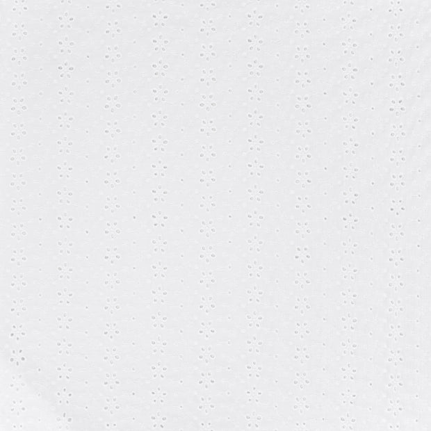 Popeline de Coton tissu Blanc mat 