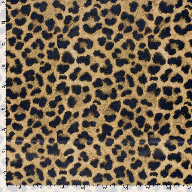 Suede Wildleer stof Luipaarden Camel