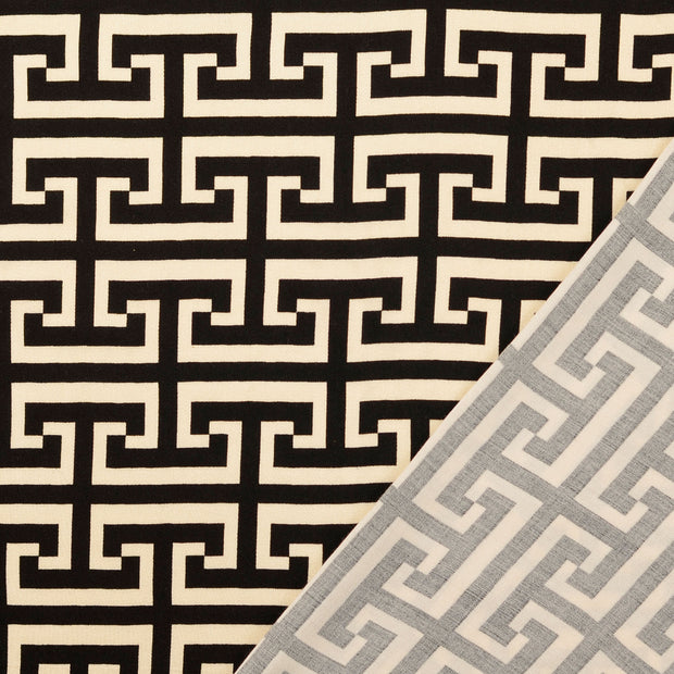 Viscose Satin fabric Black printed 