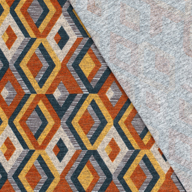 Angora fabric Abstract brushed and printed 
