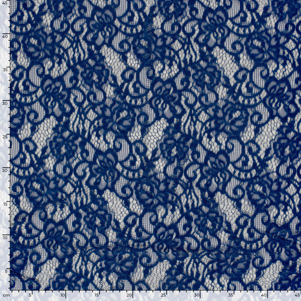 Chenille tissu Unicolore Indigo