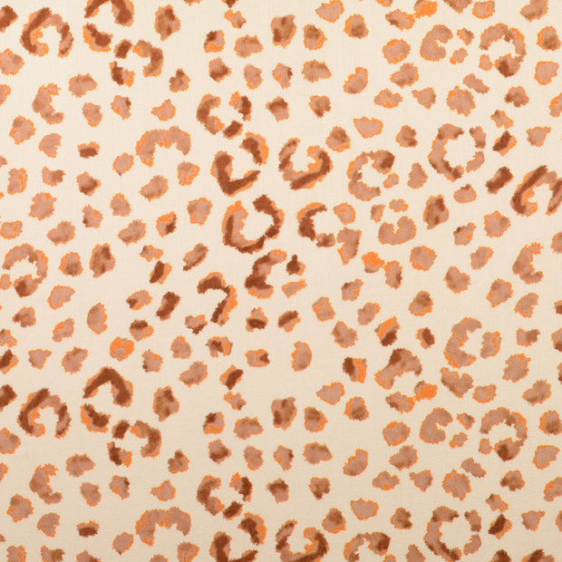 Viscose Satijn stof Dieren Beige