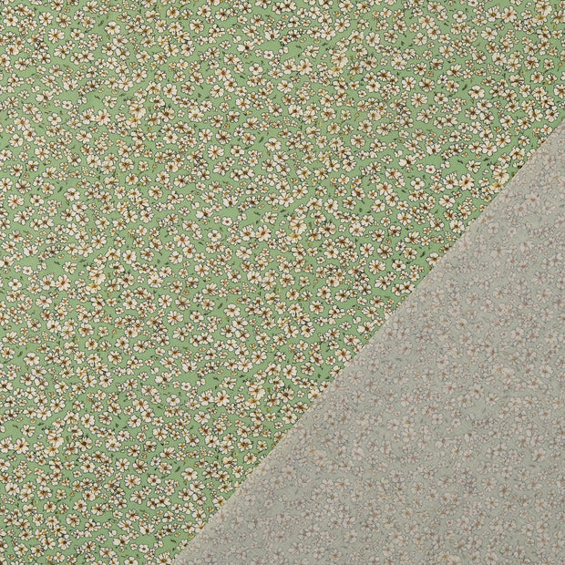 Voile tissu Vert imprimé numérique 