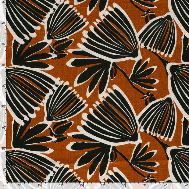  fabric Flowers Brique