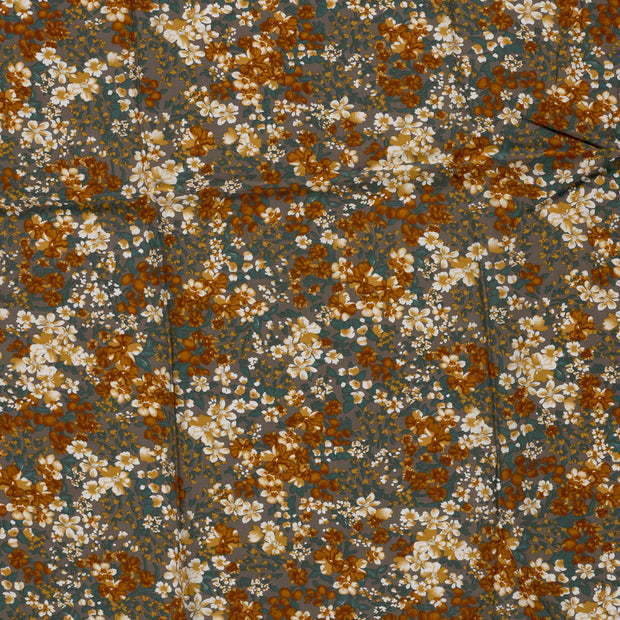 Viscose Poplin stof Donker grijs 