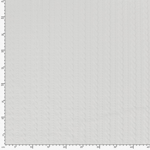Heavy Knit tela Cable Blanco roto