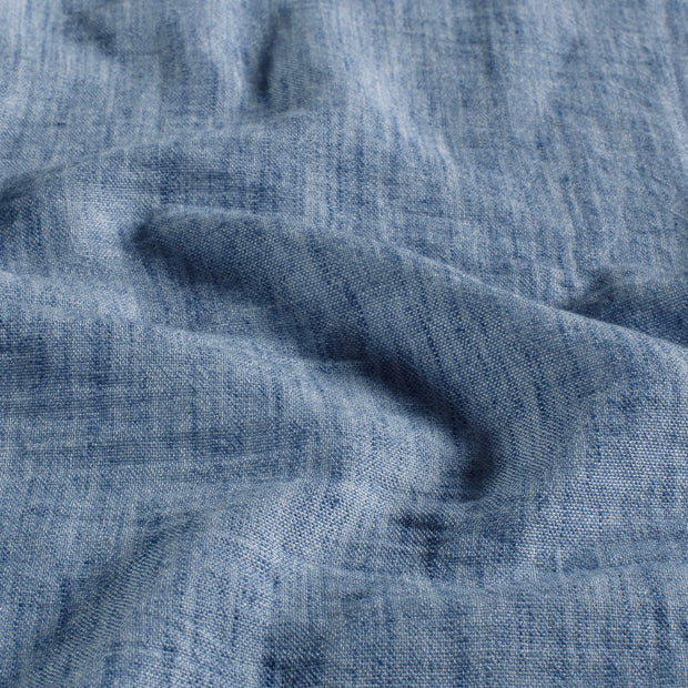 Geweben Polyester fabrik Uni Jeansblau Melange