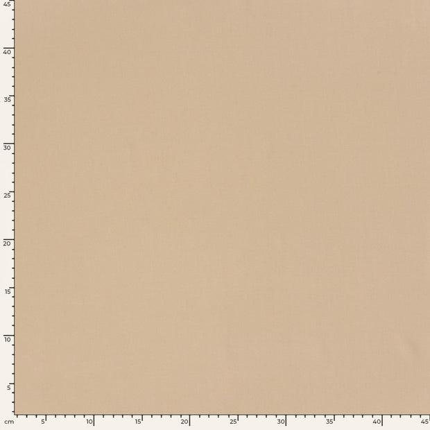 Viscose Poplin stof Effen Beige