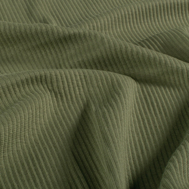 Rib Jersey fabric Unicolour Forest Green