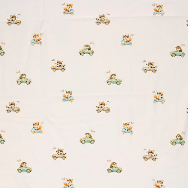 Cotton Jersey GOTS organic fabric Off White matte 