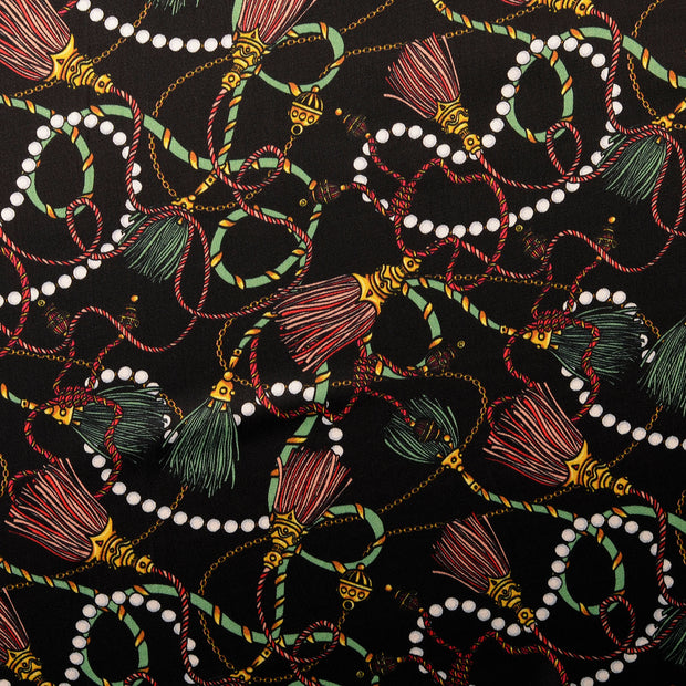 Viscose Satin fabrik Ornamente Mehrfarbig