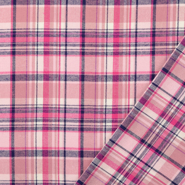 Flanell fabrik Rosa gebürstet 
