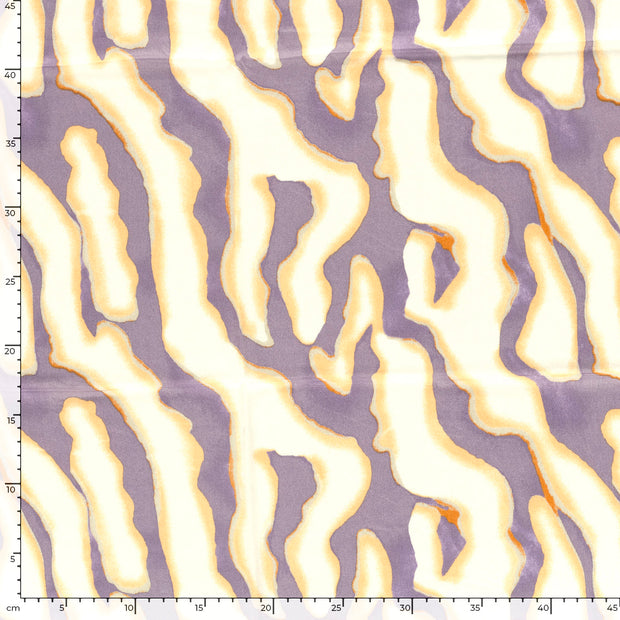 Viscosa Satén tela Abstracto Lila