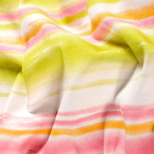 Jersey fabric Stripes Pink