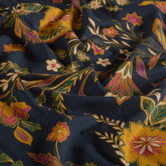 Viscose Vortex Jerséis estampado Flores Índigo