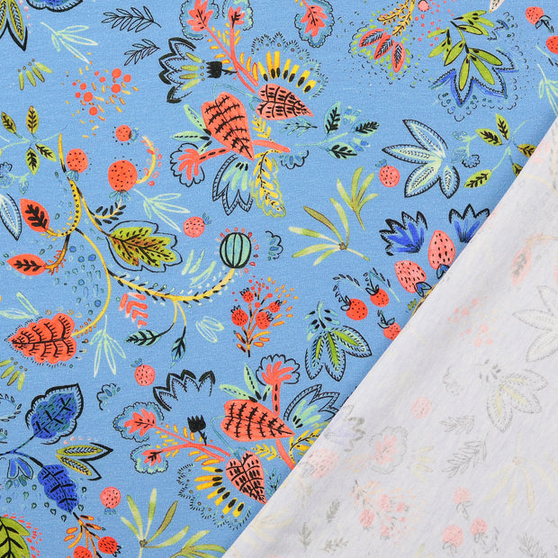 Jersey fabric Sky Blue digital printed 