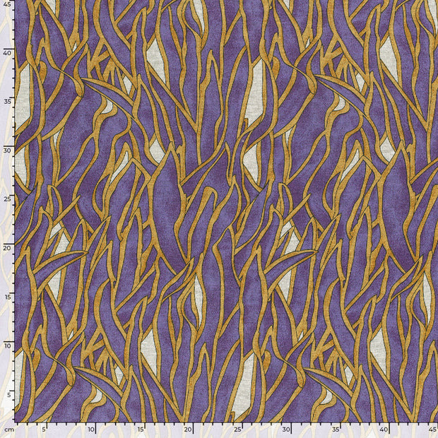 Poly Viscose Jersey fabric Abstract Purple