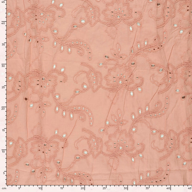 Cotton Poplin fabric Unicolour Salmon