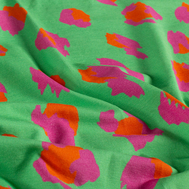 Jersey fabric Panther Green