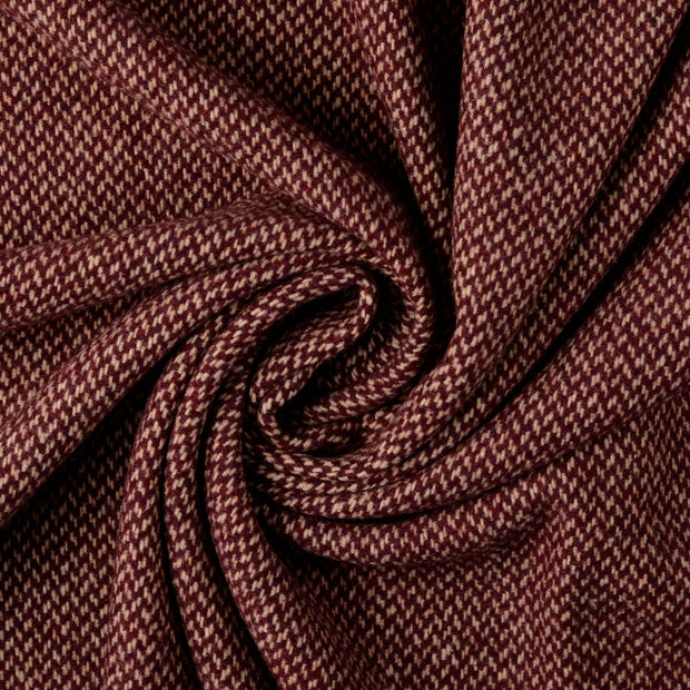 Wool Boucle fabric Bordeaux 