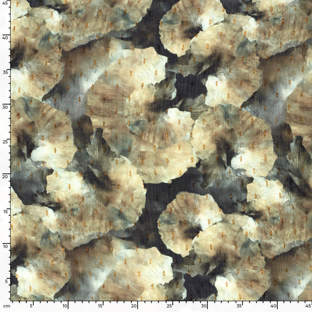 Chiffon fabric Glitter Brown