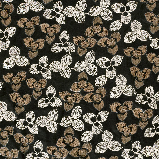 Twill fabric Black shimmering 