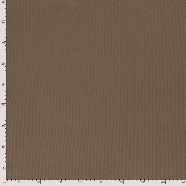 Rib Jersey fabrik Uni Braun-Taupe