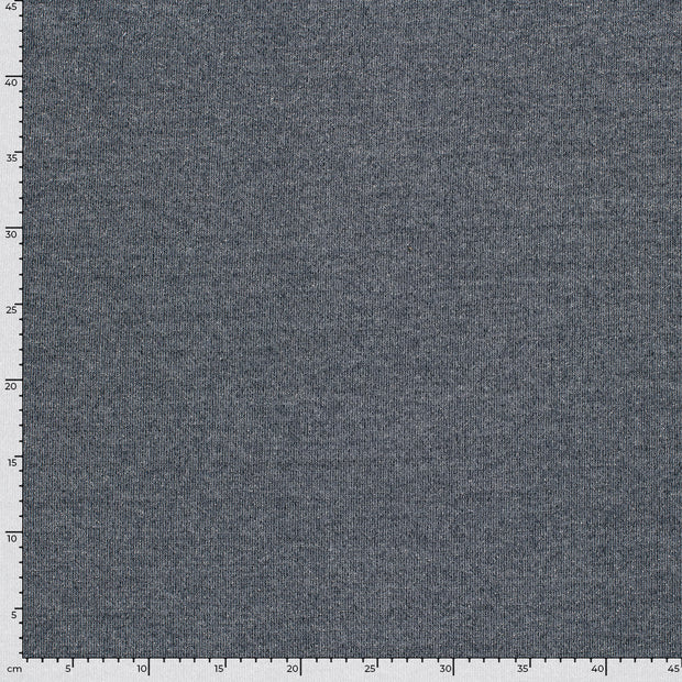 Heavy Knit fabrik Melange Stahlblau