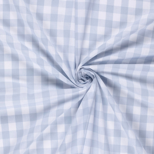Cotton Poplin Yarn Dyed fabric Baby Blue 